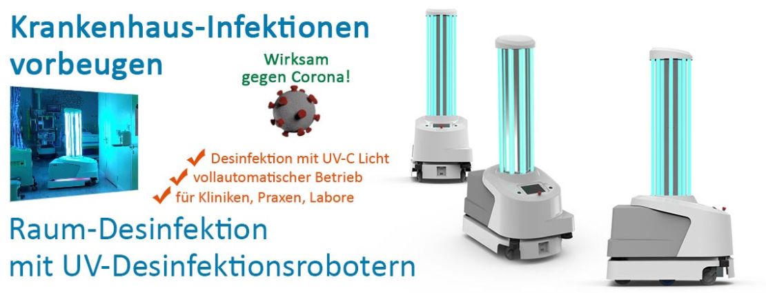 Bild UV-Desinfektion mit UV-Desinfektionsroboter - Hartmann GmbH Hainichen